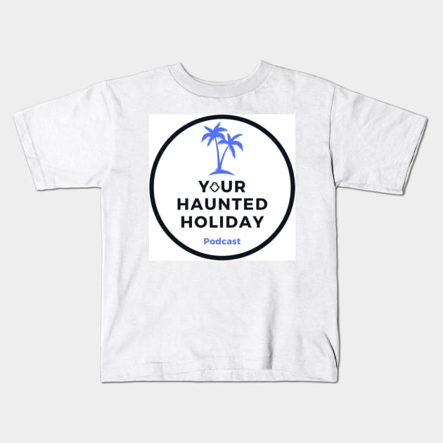 YHH Blue Palm Tree Kids T-Shirt by Your Haunted Holiday Merchandise